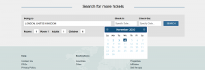 Events Module B2C Booking System - search for hotels - small